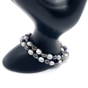 Multicolor Pearls 2 Stretch Bracelet